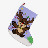 Grande Chaussette De Noël Petit renne (Devant (Accrochage))
