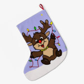 Grande Chaussette De Noël Petit renne (Dos (Accrochage))