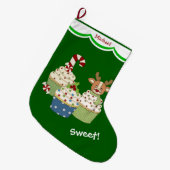 Grande Chaussette De Noël Petits gâteaux doux de Noël personnalisés (Devant (Accrochage))