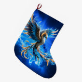 Grande Chaussette De Noël Phénix de l'Aube Saphir (Devant (Accrochage))