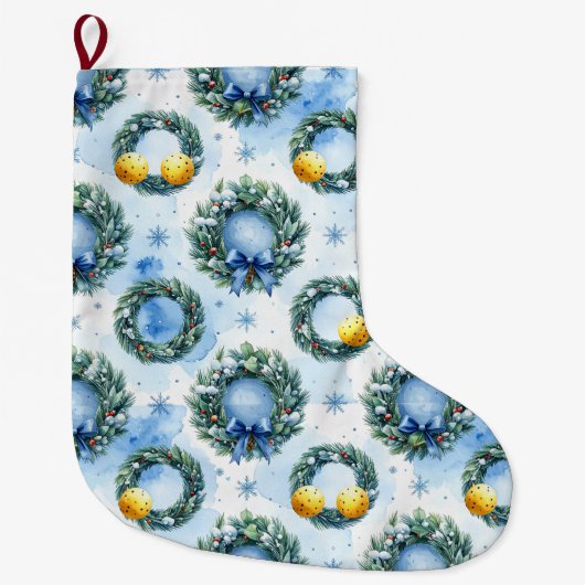 Grande Chaussette De Noël Pickleball Noël à thème (Devant)