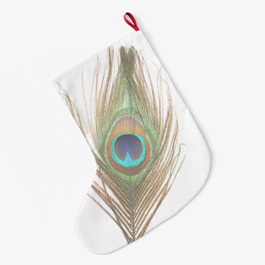 Grande Chaussette De Noël Pièce Peacock Double face (Dos (Accrochage))