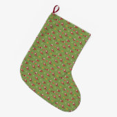 Grande Chaussette De Noël Pilates Santa Seamless Christmas Patterns (Devant (Accrochage))