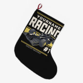 Grande Chaussette De Noël Pilote de voiture de course rapide de l'équipe de  (Devant (Accrochage))