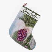 Grande Chaussette De Noël Pine de Noël (Devant (Accrochage))