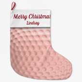 Grande Chaussette De Noël Pink Golf Ball Sport (Devant)