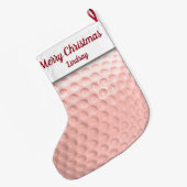 Grande Chaussette De Noël Pink Golf Ball Sport (Dos (Accrochage))