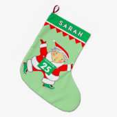 Grande Chaussette De Noël Piste d'Athlétisme (Devant (Accrochage))
