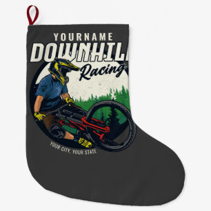 Grande Chaussette De Noël Piste VTT de descente personnalisée 