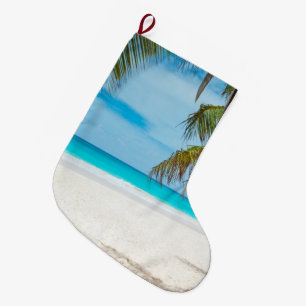 Grande Chaussette De Noël Plage du Paradis Tropical