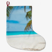 Grande Chaussette De Noël Plage du Paradis tropical (Devant)