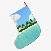 Grande Chaussette De Noël Plage tropicale (Dos (Accrochage))