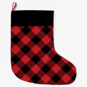 Grande Chaussette De Noël Plaid Buffalo (Devant)