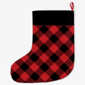 Grande Chaussette De Noël Plaid Buffalo (Dos)