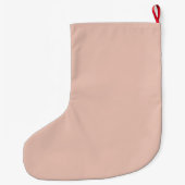 Grande Chaussette De Noël Plaid rose moderne et nom Noël (Dos)