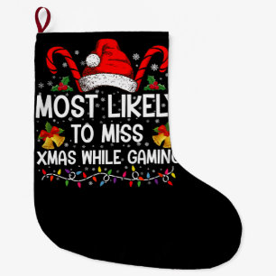 Grande Chaussette De Noël Plus susceptible de rater Noël en jouant à Christm