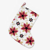 Grande Chaussette De Noël Poinsettas (Devant (Accrochage))