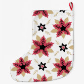 Grande Chaussette De Noël Poinsettas (Dos)