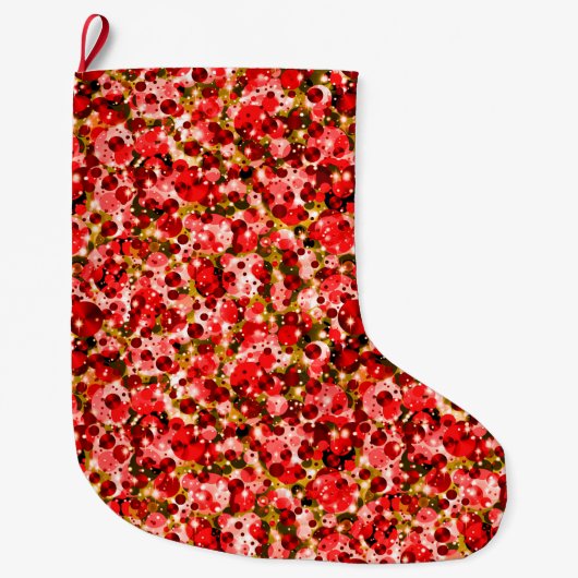 Grande Chaussette De Noël Points de fête 6-Noël Stocking (Devant)