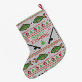 Grande Chaussette De Noël Poisson laide de Noël (Dos (Accrochage))