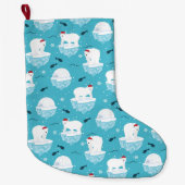 Grande Chaussette De Noël Polar Bear Party (Devant)