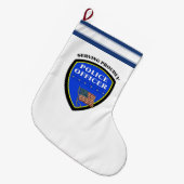 Grande Chaussette De Noël Police (Devant (Accrochage))