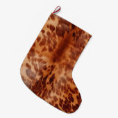 Grande Chaussette De Noël Poster de animal Brown de vache (Devant (Accrochage))