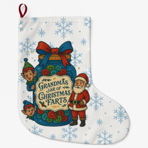 Grande Chaussette De Noël Pot de pets de Noël de grand-mère drôle