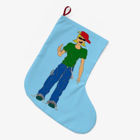 Grande Chaussette De Noël pouce haut (Devant (Accrochage))