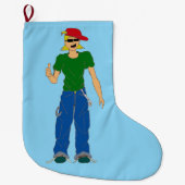 Grande Chaussette De Noël pouce haut (Devant)