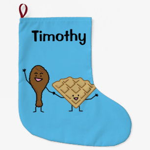 Grande Chaussette De Noël Poulet et gaufres américains et cuisine du sud