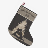 Grande Chaussette De Noël Premier Noël branché (Devant (Accrochage))