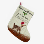 Grande Chaussette De Noël Premier Père de Noël du bébé (Devant (Accrochage))