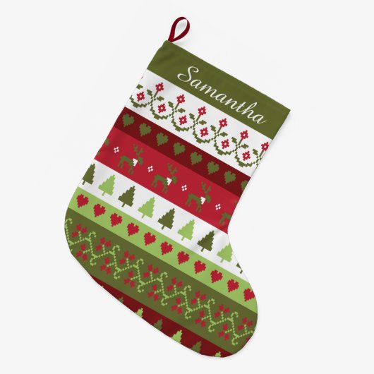 Grande Chaussette De Noël Prise simple (Devant (Accrochage))