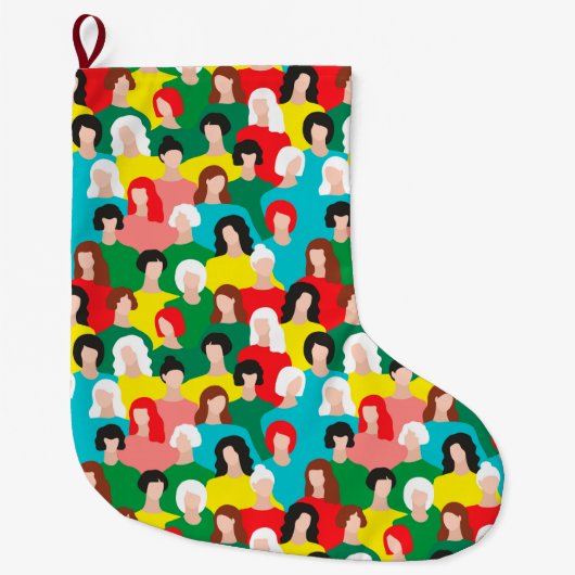 Grande Chaussette De Noël Puissance des filles (Devant)