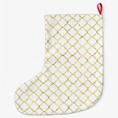 Grande Chaussette De Noël Quatrefoil d'or (Dos)