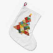 Grande Chaussette De Noël Quilt Christmas Tree Festive Quilt Lovers  (Devant (Accrochage))