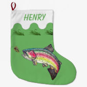 Grande Chaussette De Noël Rainbow Trout Fly (Devant)