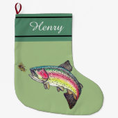 Grande Chaussette De Noël Rainbow Trout Fly (Devant)