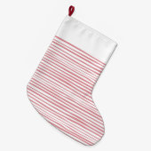 Grande Chaussette De Noël Rayures (Devant (Accrochage))