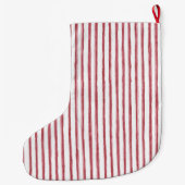 Grande Chaussette De Noël Rayures Rouges Blanches (Dos)