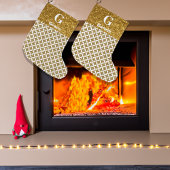 Grande Chaussette De Noël Razzle Dazzle Noël Glittery Gold Stars