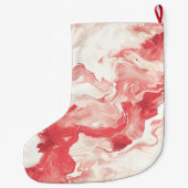 Grande Chaussette De Noël Red Swirls Peppermint Christmas (Dos)