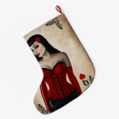 Grande Chaussette De Noël Reine des coeurs (Dos (Accrochage))