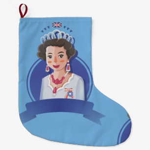 Grande Chaussette De Noël reine elizabeth 2 noël stockage