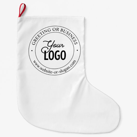 Grande Chaussette De Noël Remplacement et personnalisation faciles du logo | (Devant)