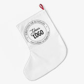Grande Chaussette De Noël Remplacement et personnalisation faciles du logo | (Dos (Accrochage))