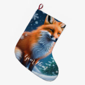 Grande Chaussette De Noël Renard hivernal (Devant (Accrochage))
