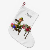 Grande Chaussette De Noël Réservoir de Noël, Elfe de Noël (Devant (Accrochage))