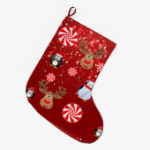 Grande Chaussette De Noël Réservoir de Noël, Pingouin (Devant (Accrochage))